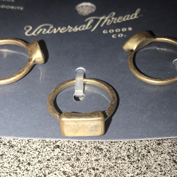 NWT semi precious Labradorite trio rings - Picture 4 of 6